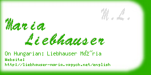 maria liebhauser business card